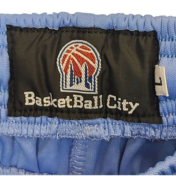 Basketball City Mens Blue Yellow Basketball Shorts Large - Picture 7 of 10